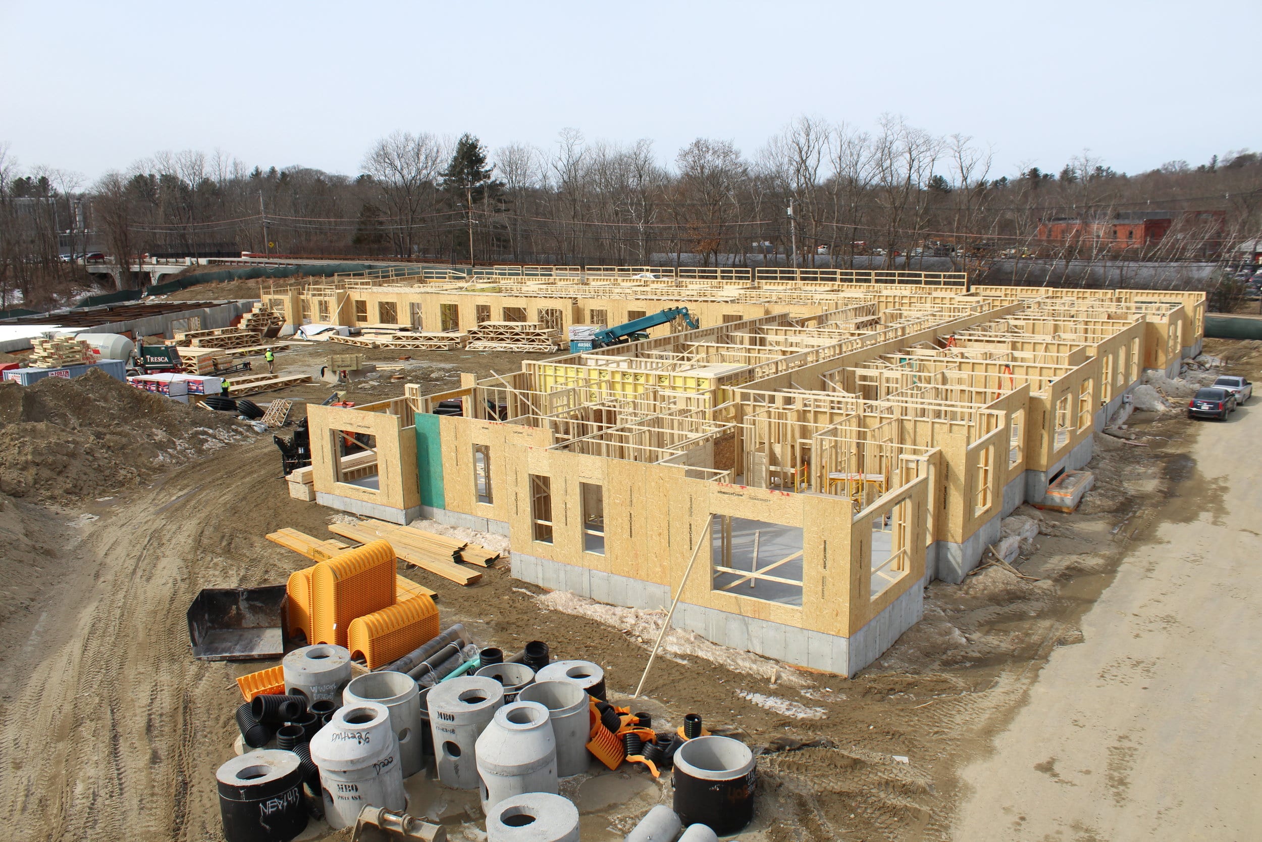 Patriot Building Systems commercial wood framing job site